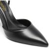 DREAM PAIRS High Heels for Women Closed Pointed Toe Dress Shoes for Women Ankle Strap Stiletto Heel Party Wedding Sexy Pump Shoes(Black-pu)