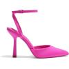DREAM PAIRS High Heels for Women Closed Pointed Toe Dress Shoes for Women Ankle Strap Stiletto Heel Party Wedding Sexy Pump Shoes(Hot Pink)