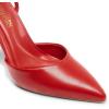 DREAM PAIRS High Heels for Women Closed Pointed Toe Dress Shoes for Women Ankle Strap Stiletto Heel Party Wedding Sexy Pump Shoes(Red-pu)