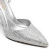 DREAM PAIRS High Heels for Women Closed Pointed Toe Dress Shoes for Women Ankle Strap Stiletto Heel Party Wedding Sexy Pump Shoes(Silver-glitter)