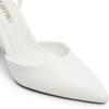 DREAM PAIRS High Heels for Women Closed Pointed Toe Dress Shoes for Women Ankle Strap Stiletto Heel Party Wedding Sexy Pump Shoes(White-pu)