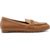 DREAM PAIRS Loafers for Women Casual Comfortable Slip On Flat Shoes Lightweight Leisure Work Shoes Comfort Walking Shoes(Brown-pu)