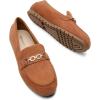 DREAM PAIRS Loafers for Women Casual Comfortable Slip On Flat Shoes Lightweight Leisure Work Shoes Comfort Walking Shoes(Brown-suede)