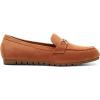 DREAM PAIRS Loafers for Women Casual Comfortable Slip On Flat Shoes Lightweight Leisure Work Shoes Comfort Walking Shoes(Brown-suede)