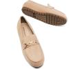 DREAM PAIRS Loafers for Women Casual Comfortable Slip On Flat Shoes Lightweight Leisure Work Shoes Comfort Walking Shoes(Camel)
