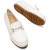 DREAM PAIRS Loafers for Women Casual Comfortable Slip On Flat Shoes Lightweight Leisure Work Shoes Comfort Walking Shoes(White)