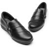 DREAM PAIRS Loafers for Women Slip-on Dressy Comfortable Business Casual Work Office Faux Leather Loafer Shoes with Arch Support(Black)