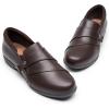 DREAM PAIRS Loafers for Women Slip-on Dressy Comfortable Business Casual Work Office Faux Leather Loafer Shoes with Arch Support(Brown)