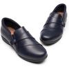 DREAM PAIRS Loafers for Women Slip-on Dressy Comfortable Business Casual Work Office Faux Leather Loafer Shoes with Arch Support(Navy)