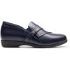 DREAM PAIRS Loafers for Women Slip-on Dressy Comfortable Business Casual Work Office Faux Leather Loafer Shoes with Arch Support(Navy)