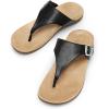 DREAM PAIRS Orthotic Thong Sandals for Women, Arch Support Flip Flops, Comfortable Lightweight Slip On Sandals for Walking, Casual Summer Everyday Wear(Black)