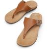 DREAM PAIRS Orthotic Thong Sandals for Women, Arch Support Flip Flops, Comfortable Lightweight Slip On Sandals for Walking, Casual Summer Everyday Wear(Brown)