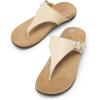DREAM PAIRS Orthotic Thong Sandals for Women, Arch Support Flip Flops, Comfortable Lightweight Slip On Sandals for Walking, Casual Summer Everyday Wear(Nude)