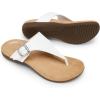 DREAM PAIRS Orthotic Thong Sandals for Women, Arch Support Flip Flops, Comfortable Lightweight Slip On Sandals for Walking, Casual Summer Everyday Wear(White)