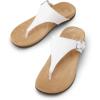 DREAM PAIRS Orthotic Thong Sandals for Women, Arch Support Flip Flops, Comfortable Lightweight Slip On Sandals for Walking, Casual Summer Everyday Wear(White)
