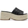 DREAM PAIRS Platform Espadrille Sandals for Women Wedges Slides Slip on Bohemia Sandals Flatform Open Toe Beach Sandals Dressy Outdoor Summer Shoes(Black)