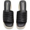 DREAM PAIRS Platform Espadrille Sandals for Women Wedges Slides Slip on Bohemia Sandals Flatform Open Toe Beach Sandals Dressy Outdoor Summer Shoes(Black)