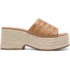 DREAM PAIRS Platform Espadrille Sandals for Women Wedges Slides Slip on Bohemia Sandals Flatform Open Toe Beach Sandals Dressy Outdoor Summer Shoes(Brown)