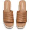 DREAM PAIRS Platform Espadrille Sandals for Women Wedges Slides Slip on Bohemia Sandals Flatform Open Toe Beach Sandals Dressy Outdoor Summer Shoes(Brown)