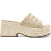 DREAM PAIRS Platform Espadrille Sandals for Women Wedges Slides Slip on Bohemia Sandals Flatform Open Toe Beach Sandals Dressy Outdoor Summer Shoes(Nude)