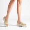 DREAM PAIRS Platform Espadrille Sandals for Women Wedges Slides Slip on Bohemia Sandals Flatform Open Toe Beach Sandals Dressy Outdoor Summer Shoes(Nude)