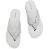 DREAM PAIRS Platform Flip Flops for Women Cushioned Thong Sandals with Soft Eva Foam Insole Lightweight Lycra fabric Comfort Dressy Slides Slippers for Summer Beach(Grey)