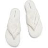 DREAM PAIRS Platform Flip Flops for Women Cushioned Thong Sandals with Soft Eva Foam Insole Lightweight Lycra fabric Comfort Dressy Slides Slippers for Summer Beach(White)
