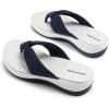DREAM PAIRS Platform Flip Flops for Women Cushioned Thong Sandals with Soft Eva Foam Insole Lightweight Lycra fabric Comfort Dressy Slides Slippers for Summer Beach(Navy)