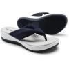 DREAM PAIRS Platform Flip Flops for Women Cushioned Thong Sandals with Soft Eva Foam Insole Lightweight Lycra fabric Comfort Dressy Slides Slippers for Summer Beach(Navy)