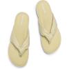 DREAM PAIRS Platform Flip Flops for Women Cushioned Thong Sandals with Soft Eva Foam Insole Lightweight Lycra fabric Comfort Dressy Slides Slippers for Summer Beach(Beige)