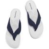 DREAM PAIRS Platform Flip Flops for Women Cushioned Thong Sandals with Soft Eva Foam Insole Lightweight Lycra fabric Comfort Dressy Slides Slippers for Summer Beach(Navy)
