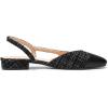 DREAM PAIRS Slingback Ballet Flats for Women Square Cap Toe Low Heel Dress Shoes Comfortable Work Flats for Office Party Wedding Business Casual(Black-fabric)