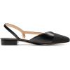 DREAM PAIRS Slingback Ballet Flats for Women Square Cap Toe Low Heel Dress Shoes Comfortable Work Flats for Office Party Wedding Business Casual(Black-pu)
