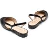 DREAM PAIRS Slingback Ballet Flats for Women Square Cap Toe Low Heel Dress Shoes Comfortable Work Flats for Office Party Wedding Business Casual(Black-pu)
