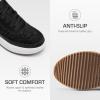 DREAM PAIRS Women Chunky City Tweed Comfortable Casual Platform Fashion Sneaker(Black-arch)