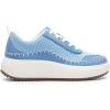DREAM PAIRS Women Chunky City Tweed Comfortable Casual Platform Fashion Sneaker(Blue-knit)