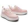 DREAM PAIRS Women Chunky City Tweed Comfortable Casual Platform Fashion Sneaker(Pink-knit)