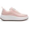 DREAM PAIRS Women Chunky City Tweed Comfortable Casual Platform Fashion Sneaker(Pink-knit)