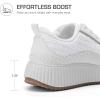 DREAM PAIRS Women Chunky City Tweed Comfortable Casual Platform Fashion Sneaker(White)