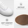 DREAM PAIRS Women Chunky City Tweed Comfortable Casual Platform Fashion Sneaker(White)