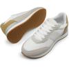 DREAM PAIRS Women Fashion Sneakers Walking Tennis Sports Athletic Comfortable Lightweight Running Lace Up Retro Classic Casual Sneaker(White/Green)