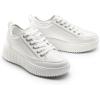 DREAM PAIRS Women Platform Chunky Lightweight Comfortable Casual Lace-Up Sky Walking Fashion Sneakers(White/Pu)