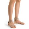 DREAM PAIRS Women’s Ankle Strap Flat Sandals Summer Dressy Strappy Gladiator Rhinestones Sandals(Gold)