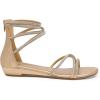 DREAM PAIRS Women’s Ankle Strap Flat Sandals Summer Dressy Strappy Gladiator Rhinestones Sandals(Gold)