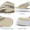 DREAM PAIRS Women’s Arch Support Flip Flops Comfortable Thong Sandals(Beige)