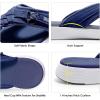 DREAM PAIRS Women’s Arch Support Flip Flops Comfortable Thong Sandals(Navy)