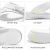 DREAM PAIRS Women’s Arch Support Flip Flops Comfortable Thong Sandals(White)