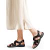 DREAM PAIRS Women’s Arch Support Sandals Comfortable Open Toe Dress Flats Walking Sandals For Summer(Black)