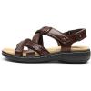 DREAM PAIRS Women’s Arch Support Sandals Comfortable Open Toe Dress Flats Walking Sandals For Summer(Brown)