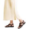 DREAM PAIRS Women’s Arch Support Sandals Comfortable Open Toe Dress Flats Walking Sandals For Summer(Brown)